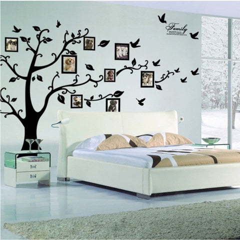 Black 3D Photo Tree Family Wall Stickers