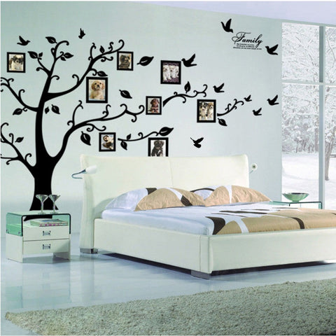 Black 3D  Photo Tree Family Wall Stickers
